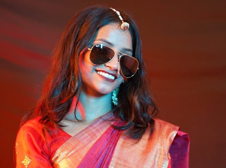 a woman wearing sunglasses